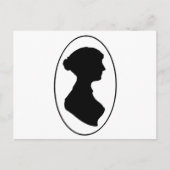 Jane Austen-Silhouette Postkarte (Vorderseite)