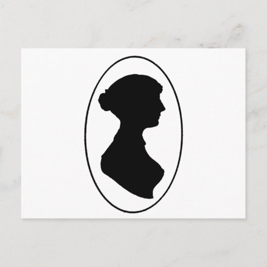 Jane Austen-Silhouette Postkarte (Vorderseite)