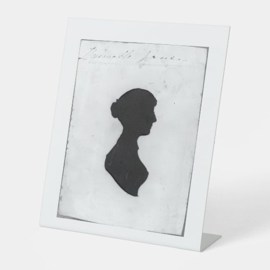 Jane-Austen-Silhouette Sockelschild (Vorderseite)