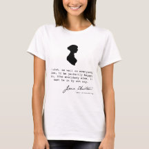 Jane Austen Silhouette und Buchquote