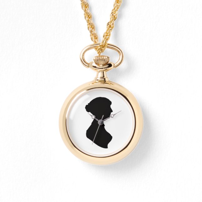 Jane Austen Silhouette  Watch Armbanduhr (Vorderseite)