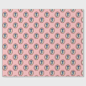 Jane Austen sillhouette Wrapping Paper Geschenkpapier (Flach)