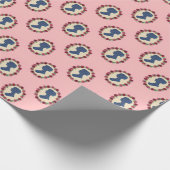 Jane Austen sillhouette Wrapping Paper Geschenkpapier (Ecke)