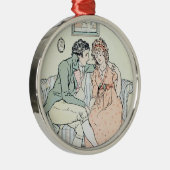 Jane Austen-Sinn und Sinnlichkeit-Weihnachten Silbernes Ornament (Rechts)