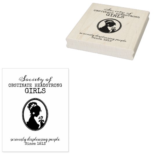 Jane Austen Society of Obstinate Headstrong Girls Gummistempel (Stempel)