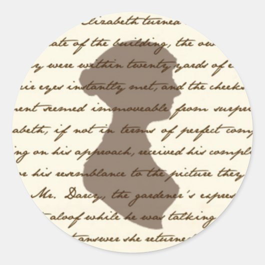 Jane Austen Sticker (Vorderseite)