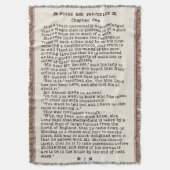 Jane Austen-Stolz und Vorurteil-Literatur-Zitat Decke (Vorderseite Vertikal)