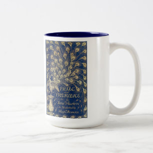 Jane Austen Stolz und Vorurteil Pfau 1894 Zweifarbige Tasse