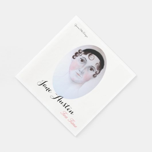 Jane Austen Tee Zeitpapier Serviette. Serviette (Ecke)