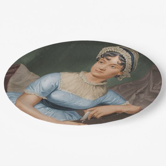 Jane Austen Tellers Pappteller (Schrägansicht)