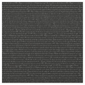 Jane Austen-Text-Schwarzweiss-Gewebe Stoff (Nahaufnahme)
