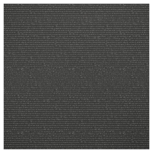 Jane Austen-Text-Schwarzweiss-Gewebe Stoff (Muster)