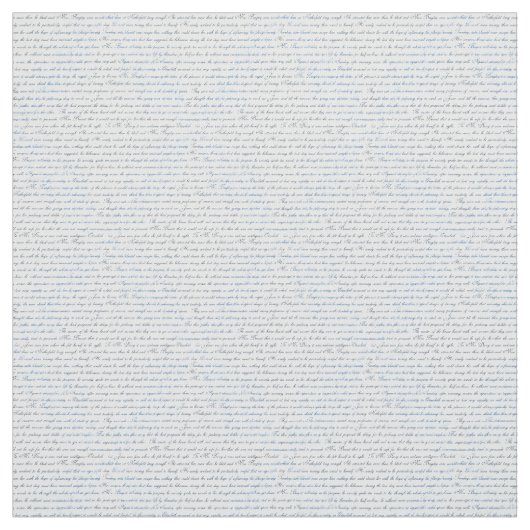 Jane Austen-Text-weißes blaues Gewebe Stoff (Muster)