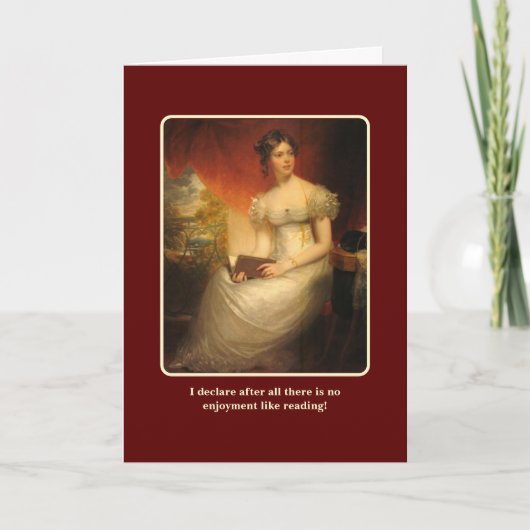 Jane Austen über Bücher Karte (Vorderseite)