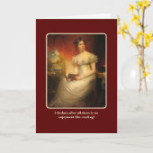 Jane Austen über Bücher Karte (Gelbe Blume)