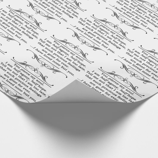 Jane Austen-Überzeugungs-Zitat Geschenkpapier (Ecke)