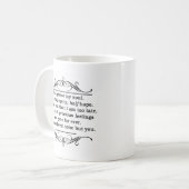 Jane Austen-Überzeugungs-Zitat Kaffeetasse (Vorderseite Links)