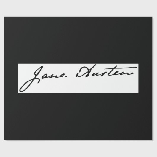 Jane Austen-Unterzeichnung Geschenkpapier (Flach)