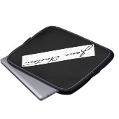 Jane Austen-Unterzeichnung Laptopschutzhülle (Vorne Knopf)