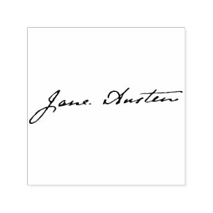 Jane Austen-Unterzeichnung Permastempel