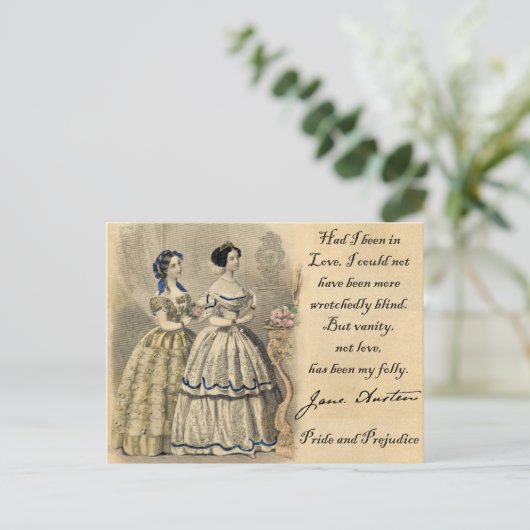 Jane Austen: Vanity Postkarte (Stehend Vorderseite)