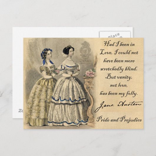 Jane Austen: Vanity Postkarte (Vorne/Hinten)