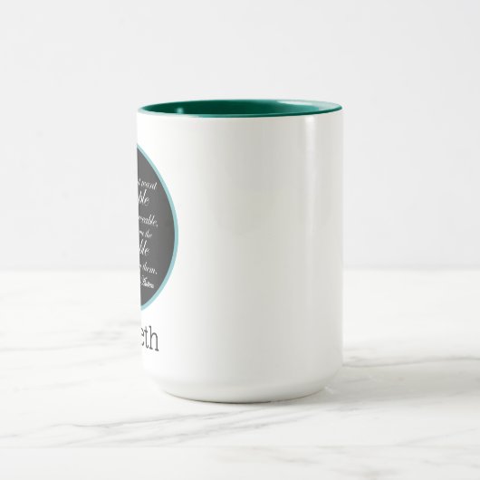 Jane Austen vereinbart Zitat Tasse (Zentrum)