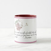 Jane Austen "Wahrheits-allgemeinhin bestätigte" Tasse (Zentrum)