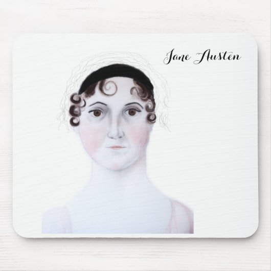 Jane Austen Wasserfarbe Mousepad von ORDesign (Vorne)
