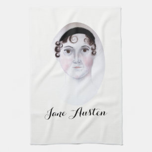 Jane-Austen-Wasserfarben-Porträt-Küchentücher Geschirrtuch