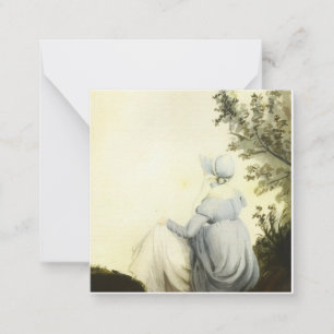 Jane-Austen-Wasserfarbenporträt Mitteilungskarte