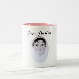Jane Austen Watercolor Portrait-Tasse Zweifarbige Tasse