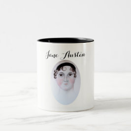 Jane Austen Watercolor Portrait-Tasse Zweifarbige Tasse