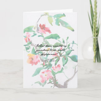 Jane Austen Watercolor-Rosen-Zitat-Gruß-Karte Karte