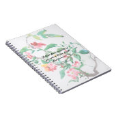 Jane Austen Watercolor-Rosen-Zitat-Notizbuch Notizblock (Rechte Seite)