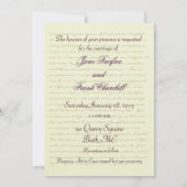 Jane Austen Wedding Celebration Quotes Einladung (Rückseite)