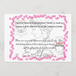 Jane Austen Wedding Einladung