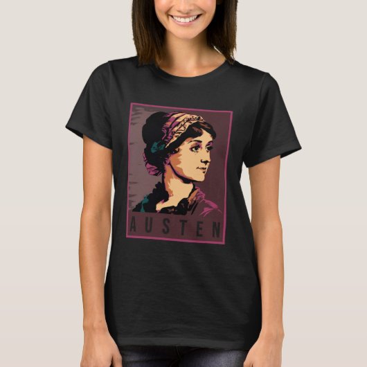 Jane Austen Womens History Month Feminist Reading T-Shirt (Vorderseite)