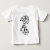 Jane Austen Wordle Baby T-shirt (Vorderseite)