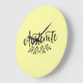 Jane Austen Yellow Floral Austenite Große Wanduhr (Winkel)