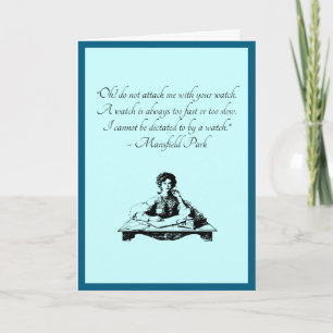 Jane Austen Zeit Zitat – Mansfield Park Vintage Karte