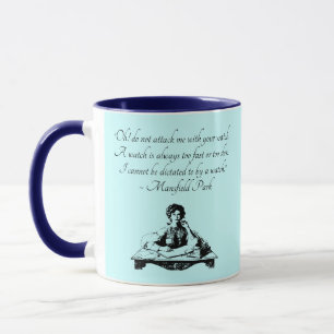 Jane Austen Zeit Zitat – Mansfield Park Vintage Tasse