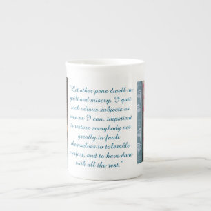 Jane Austen Zitat (Blau) Porzellantasse