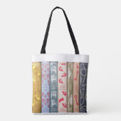 Jane Austen Zitat (Blau) Tasche (Rückseite)