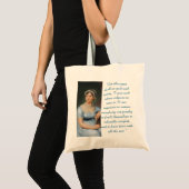Jane-Austen-Zitat (Blau) Tragetasche (Vorderseite (Produkt))