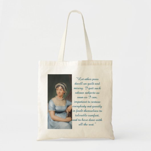 Jane-Austen-Zitat (Blau) Tragetasche (Vorne)
