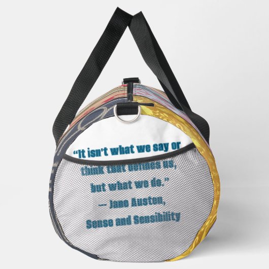 Jane-Austen-Zitat Duffle Bag (Rechts)