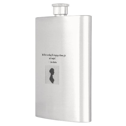 Jane Austen Zitat Flachmann (Links)