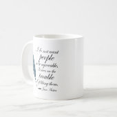 Jane Austen-Zitat-Geschenk Kaffeetasse (Vorderseite Links)
