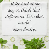 Jane Austen Zitat Geschirrtuch (Gefaltet)